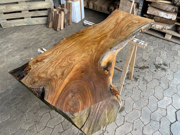 Waschtischplatte Karagach Ulme Bohle Couchtisch Massiv Epoxidharztisch